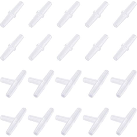Lntyq 40 Pcs Aquarium Luft Ventil Stecker Weiß Kunststoff Schlauch für Aquarium Luftpumpe Zubehör, 3-weg t & Gerade