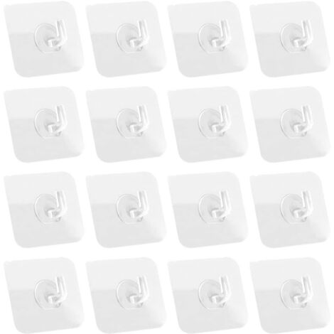 Lntyq 40-teiliges Set Klebehaken, Saugnapf-Wandhaken, Klebehaken, transparente Wandhaken, Nagelhaken, Saugnapfhaken, Klebe-Wandhaken, Handtuchhaken