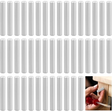 Lntyq 44er Set Zylinderstifte Ø 6 x 40 mm, Regalträger, Regalstützen, Bodenträger, Regalträger, Halterungen aus Edelstahl 304, für Türen, Fenster, Holzprodukte