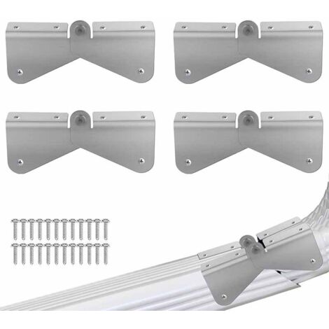Lntyq 4er-Pack Dachrinnenverlängerungsscharniere, Fallrohrverlängerung, einfache DIY-Installation an rechteckigen oder quadratischen Fallrohren jeder Größe