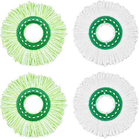 Lntyq 4er-Pack Ersatz-Moppköpfe für Libman Tornado Spinning Mop, wiederverwendbarer Mikrofaser-Ersatzkopf für Libman Tornado Spinning Mop-System, einfach auszutauschen, maschinenwaschbar