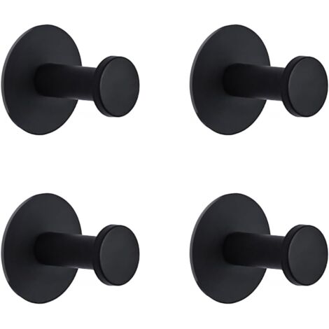 Lntyq 4er-Pack selbstklebende Wandhaken, moderne selbstklebende Wandhaken aus Edelstahl ohne Bohren für Küche, Bad, Abstellraum