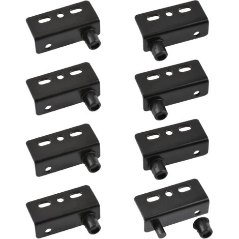 Lntyq 4er-Set 8 Eisen-Drehscharniere, Schranktürscharniere, Schranktürscharniere, Holztürscharniere mit Ringen für frei schwenkbare Holztüren (schwarz)