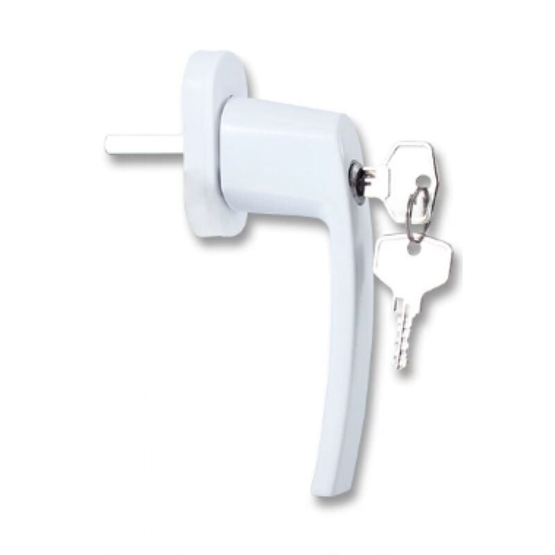 Lntyq - 4PCS Poignées de Fenêtre Verrouillable à Clé en Aluminium Blanc Poignée de Porte de Balcon Windows avec 8 pcs Vis et 8 pcs Clés Convient à