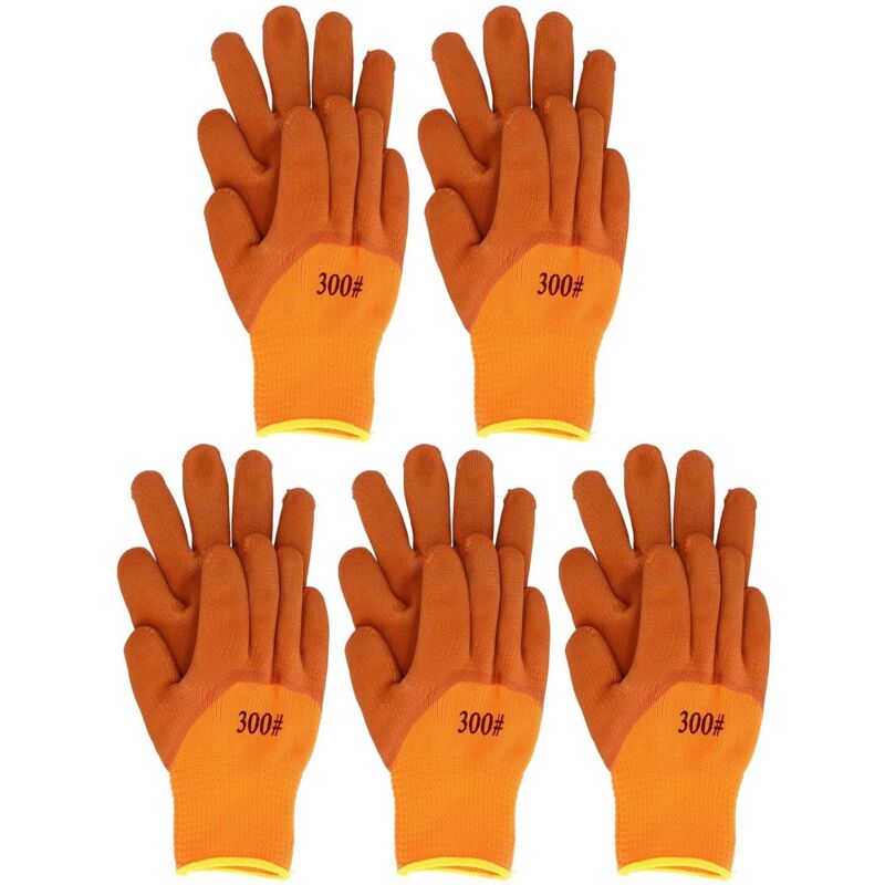 Lntyq 5 pares de guantes de trabajo de invierno para hombre y mujer, resistentes al viento y al agua, térmicos, resistentes a perforaciones ANSI 2,
