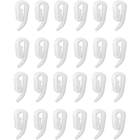 Lntyq 50er-Pack universelle Vorhanghaken – passend für Duschvorhänge, Türvorhänge und Fenstervorhänge (2,8 x 1,2 cm)
