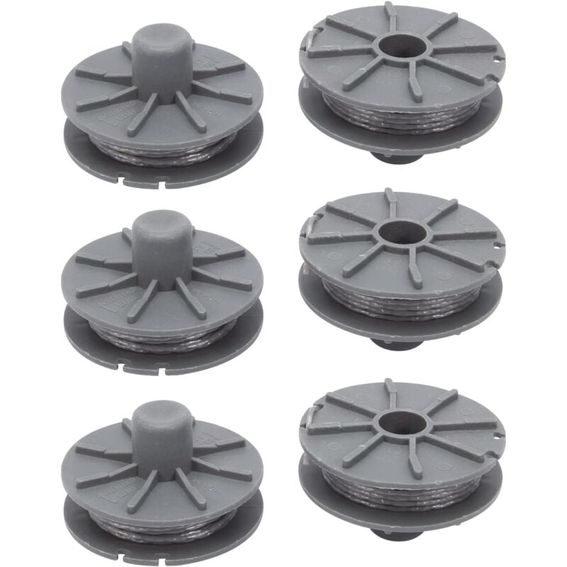Lntyq - 5307-20 Bobine de fil de rechange 6 Pièces pour Gardena Coupe-bordure - Diamètre : 1,6 mm - 6,1 m - Pour type 9805, 9806, 9807, 9808, 9809,
