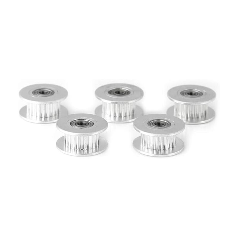 Image of 5Pcs 3D Drucker Zubehör 2GT Aluminium Timing Pulley 5mm Innen Durchmesser 20 Zähne - Lntyq