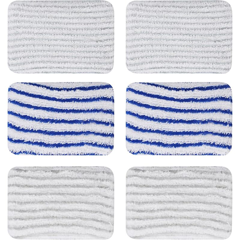 Lntyq - 6 Pièces Lingettes ZR850002 pour Rowenta Clean & Steam ZR850002 ZR005801 ZR005804 Tampons Lavable en Microfibre pour Rowenta RY7xxx RY8xxx