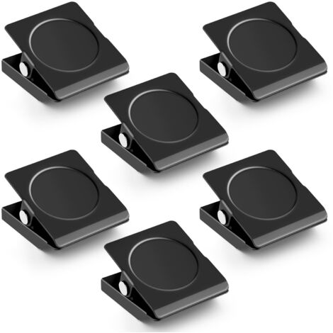 Lntyq 6-teiliges Set magnetischer Klammern, magnetische Metallklammern, Kühlschrankmagnete, magnetische Zeichenklammern für Whiteboard, Kühlschrank, Büro
