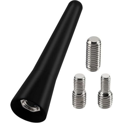 Lntyq 6,5 cm Mini-Kurzantenne fürs Auto, FM/AM-Autoantennenstab, universelle Mini-Autoantenne mit 3 M4/M5/M6-Schrauben für den FM/AM-Radioempfang