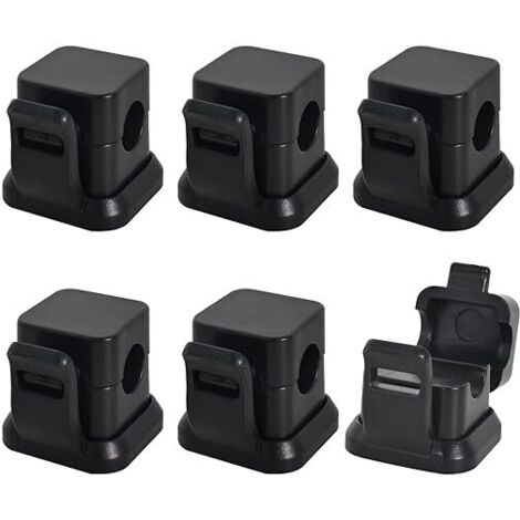 Lntyq 6er-Set Kabelclips, magnetischer Kabelbinder, Kabelführung für den Schreibtisch, Ladekabelhalter, magnetischer Kabel-Organizer, für Zuhause, Büro, Nachttisch (schwarz)