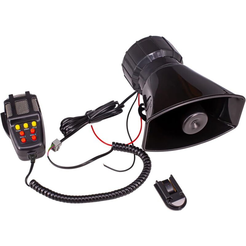 Lntyq - 7 Ton Sound Klaxon Voiture, Klaxon Sirène Avertisseurs 125 db Voiture Véhicule Alarme Corne Avec Microphone pa 12 v 100 w Tons D'alerte