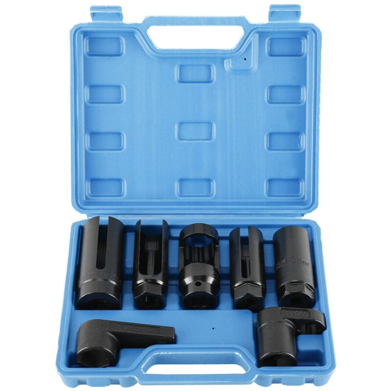 7pcs Douille Sonde Lambda, 22 mm Clé Sonde Lambda, Clé à Douille Demonte Sonde Lambda, Jeu Cle Outils Sonde Lambda pour Voiture - Lntyq