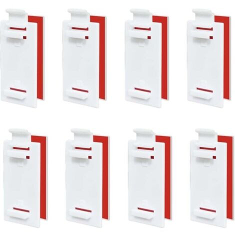 Lntyq 8 Fixation Store sans Percage, Supports De Stores Enrouleurs, Supports Adhésifs Courts pour Store, Store Double sans Perçage Fixation Store, pour Stores Enrouleurs, Volets Occultants