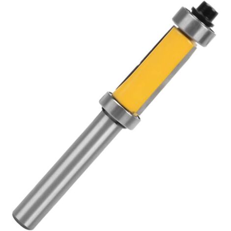Lntyq 8-mm-Schaft-Bündigschneider, Wolframkarbid-Kopierschneider, oberes und unteres Lager, Holzbearbeitungsmesser, gelb, 25-mm-Schnitt