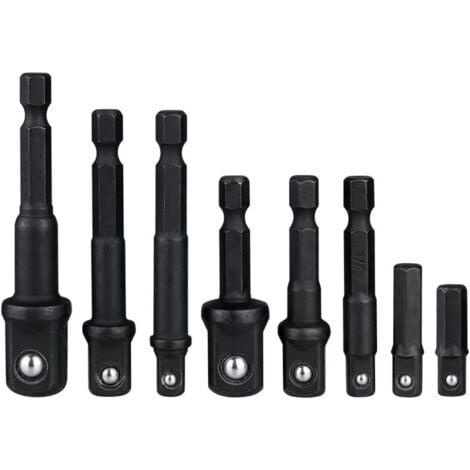 2 Pièces Adaptateurs De Douille 1/2" Carré à 1/4" Hexagonal Hex Ratchet