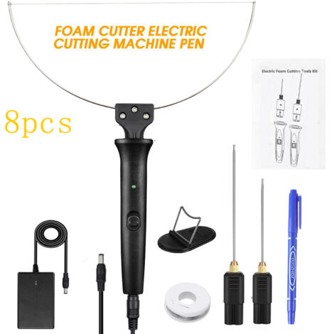 Lntyq 8 pièces Coupeur de mousse électrique 3 en 1  Stylo de coupe 220V 18W Coupeur de mousse chauffant