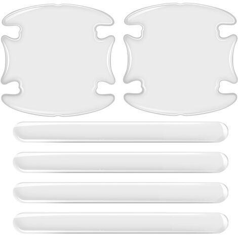 Lntyq 8-teilige transparente Folie für Autotürgriffe, kratzfester Autolackschutz, Antikollisionsaufkleber für die Seite, universeller Schutzaufkleber für die Karosserie