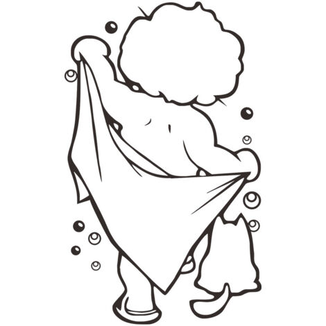 Lntyq Abnehmbare Dusche PVC Wasserdicht Home Room Dekoration Wandaufkleber Toilettentür DIY Lustige Badezimmer Glasaufkleber