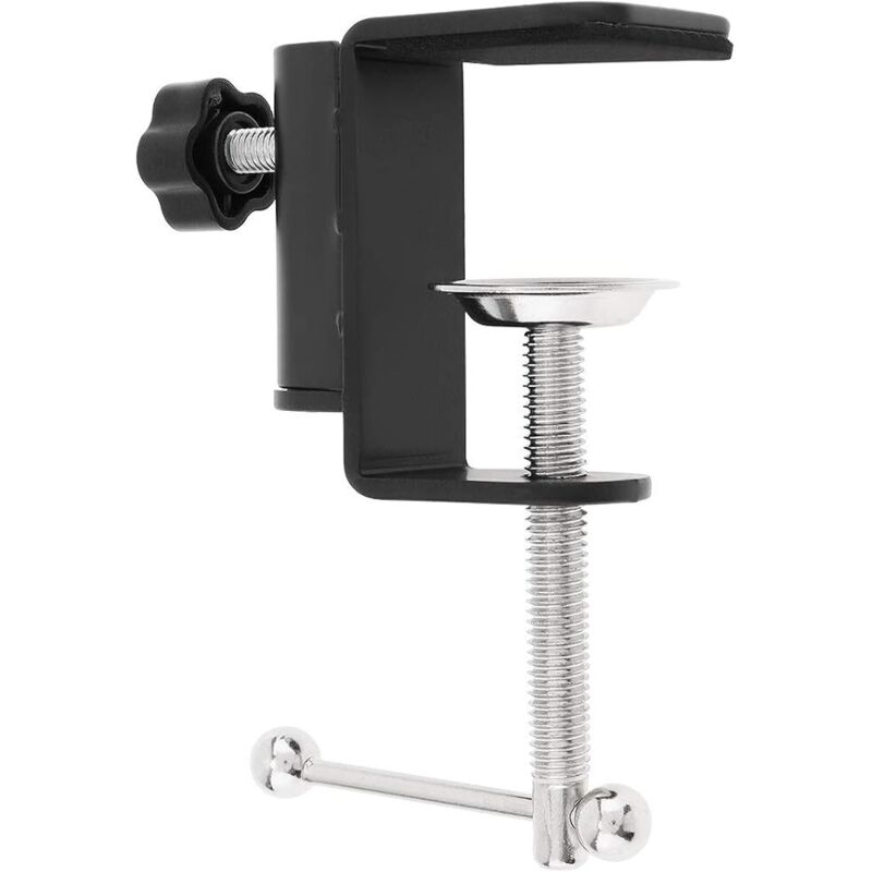 Lntyq Accesorio de montaje de base con abrazadera en C, abrazadera en C de alta resistencia, abrazadera de escritorio para monitor y estación de