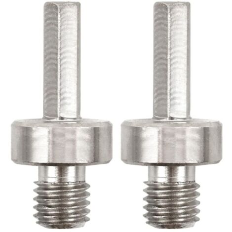 Lntyq Adaptateur de Foret Diamant - 2 pièces M14 Filetage à 3/8 Hexagonal Tige Scie Cloche Diamant Adaptateur pour Perceuse à Main électrique