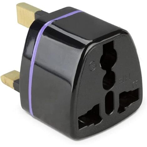 Lntyq Adaptateur de Voyage Anglais 3 Broches pour Tout Pays, Rasoir électrique, Rasoir et Brosse à Dents, Adaptateur de Voyage 3 Broches pour Tout Pays - UK, Hong Kong, Irlande, Emirats Arabes Unis