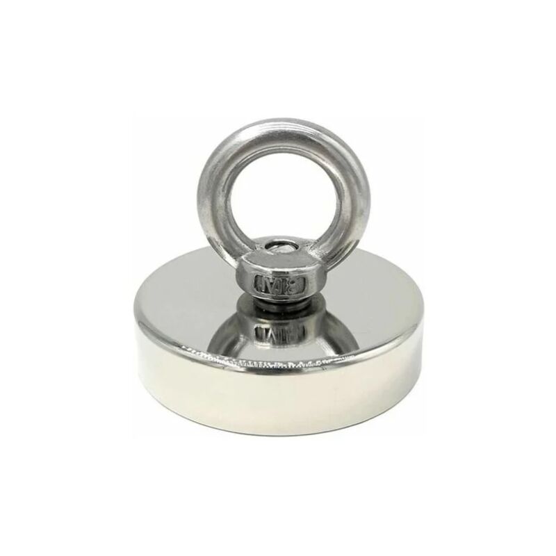 Lntyq - Aimant en néodyme super puissant 130 kg - Aimants puissants - Idéal pour la pêche magnétique - ø 60 mm avec œillet en néodyme,665cm