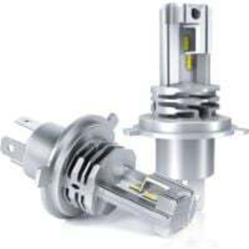 Ampoule H4 led, 6000K Blanc pour Voiture de Hi/Lo Beam Kit d'ampoule Phare de Conversion. (2 Pcs) - Lntyq