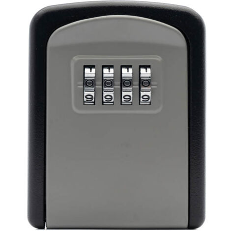 Lntyq An der Wand montierter Zahlenschlosskasten mit 4-stelligem Passwort, wasserdichte Schlüsselaufbewahrungsbox für 5 Schlüssel, Kapazität für 5 Schlüssel, ABS-Schlüsselschutz für den Einsatz