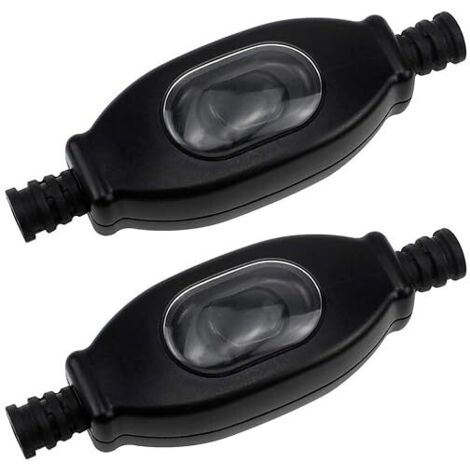 Lntyq Anschlussdose für den Außenbereich, Zwischenschalter, wasserdichter Schalter, wasserdichte Anschlussdose, geeignet für Schlafzimmerlampen für den Außenbereich (2 Stück, schwarz)