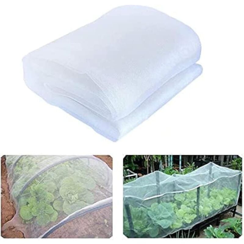 Anti Insecte, 2.5 x 10 m Filet de Protection Anti-Insectes, Filet Anti Insecte Potager, Maille Fine Anti-Insecte en Maille, Filets pour Jardin, Filet