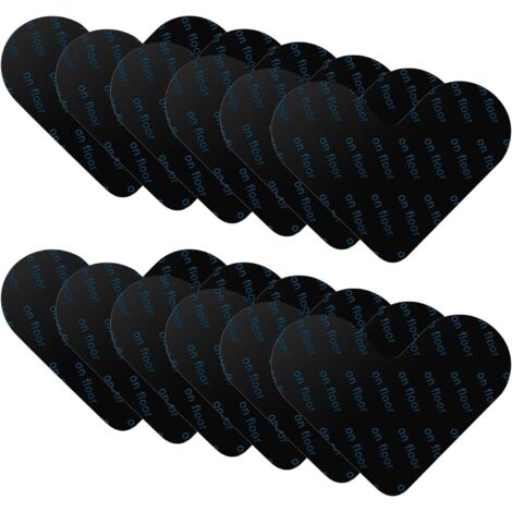 Lntyq Anti-Rutsch-Teppich, 12 Stück Teppichgreifer-Teppichaufkleber, 75 x 95 x 1 mm, herzförmig, Anti-Curling-Teppichgreifer-Ecke, waschbar und wiederverwendbar, für alle glatten Böden
