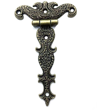 Lntyq Antikes Bronzescharnier, Retro-Verbindungsstücke, dekorative Scharniere aus Bronze, dekoratives Scharnier aus Vintage-Bronze, 2 Stück, geeignet für die Reparatur von Schrankmöbeln, Werkzeugkäste