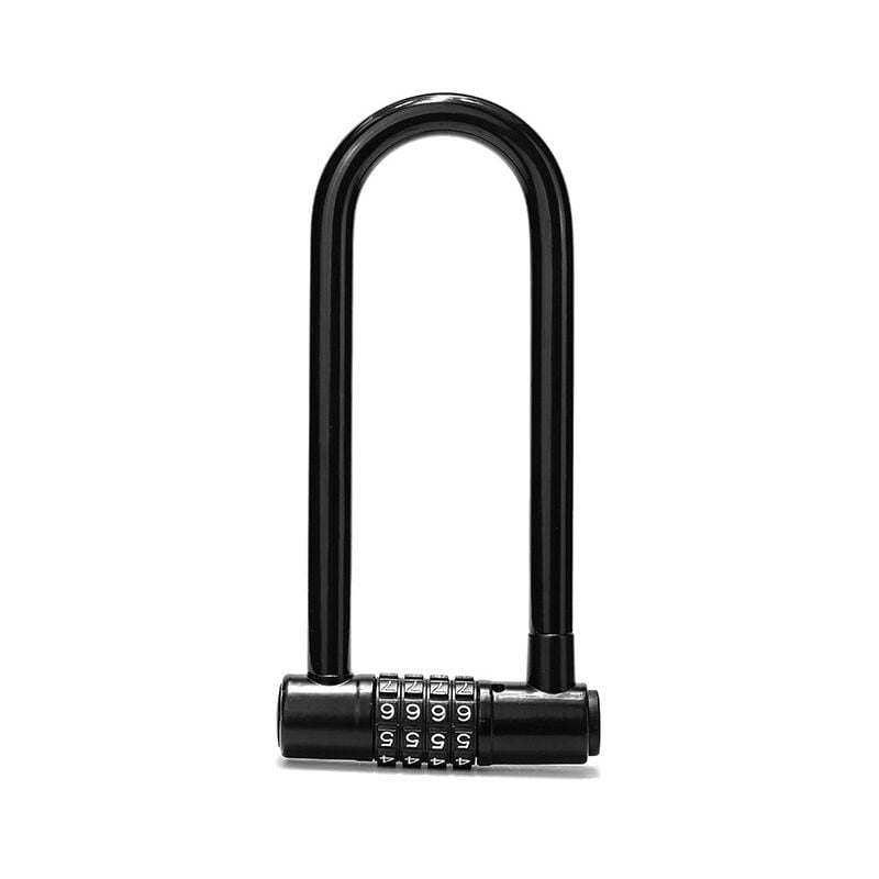 Lntyq - Antivol Velo Code à 4 Chiffres - 18.5 cm avec Longue Anse - Antivol Vélo Étanche avec Code Réinitialisable - Antivol Trotinette Electrique,