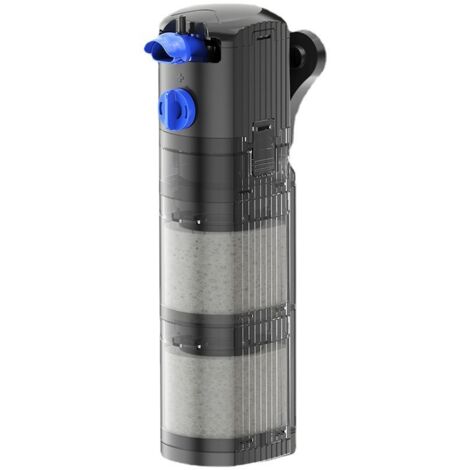 Lntyq Aquarium-Innenfilter, 3-in-1, einstellbare Durchflussmenge 500 l/h, für 40-120 l Aquarium, 8 W