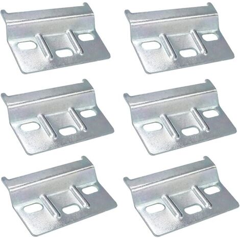 Lntyq Aufhängeschiene, Befestigungsplatte, Stützschränke, Möbel, 6 Stück, Aufhängeschiene für Möbel, 60 mm, Küchenschrank, Schränke, Möbel, Kleiderschrank (Silber)