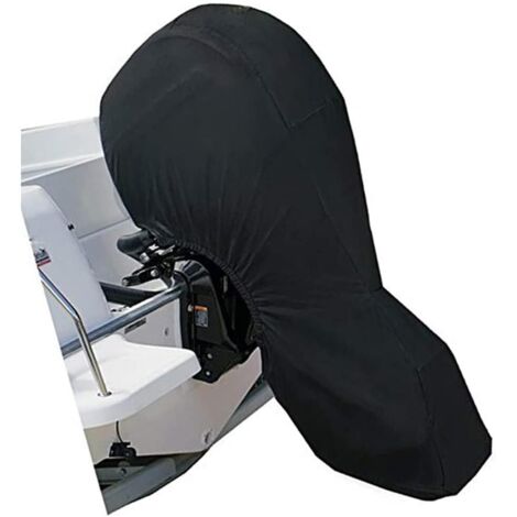 Lntyq Außenbordmotorabdeckung für 100-150 PS-Motor, Vollständige Bootsmotorabdeckung, wasserdichtes, strapazierfähiges 420D-Oxford-Gewebe mit PVC-Beschichtung, winddichte Außenbordmotorabdeckung mit R