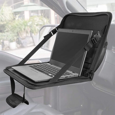 Lntyq Auto-Lenkradablage, Laptop-Tisch mit Getränkehalter, Auto-Organizer, verstellbares, faltbares Auto-Esstablett, passend für die meisten Fahrzeuge