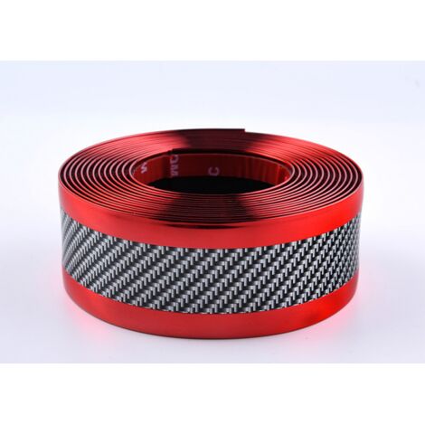 Lntyq Auto-Stoßstangenschutz, Türschwellenschutz, DIY-Schnitt, für Kleinwagen, SUV, Größe 5 cm x 100 m, Rot