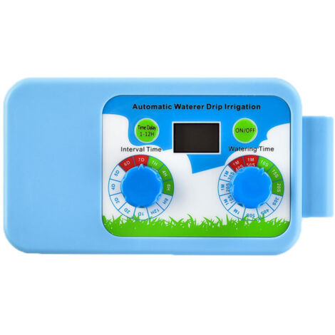 Lntyq Automatisches Tropfbewässerungssystem, Bausatz, batterie- oder USB-betrieben, mit elektronischem Timer, Bewässerungsschlauch und Tropfern für Blumenbeete, Terrasse, Garten, Pflanzen, Urlaub