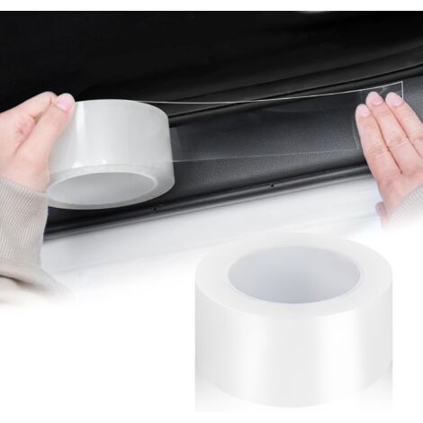Lntyq Autotürschwellenschutz, selbstklebende Schutzfolie für Autotür/vordere und hintere Stoßstange/Schwellenschutz, 5 cm × 10 m