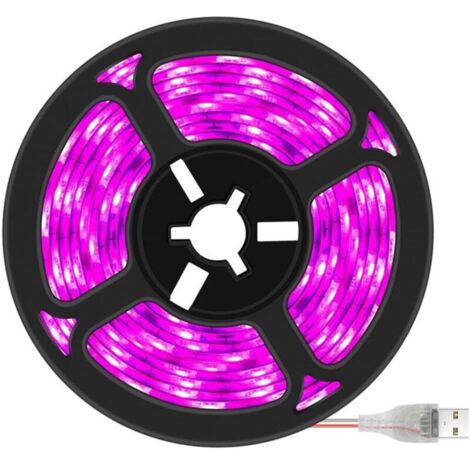 Lntyq Bande lumineuse pour croissance de plantes, Étanche - Spectre complet - Pour plantes d'intérieur, plantes grasses, hydroponiques - Pour serre et jardinage - Barres lumineuses USB 300 cm