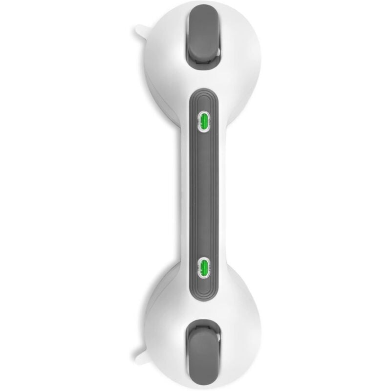 Lntyq - Barre d'appui à ventouse pour salle de bain, rampe pour personnes âgées, aucune fixation requise pour la salle de bain (gris foncé)