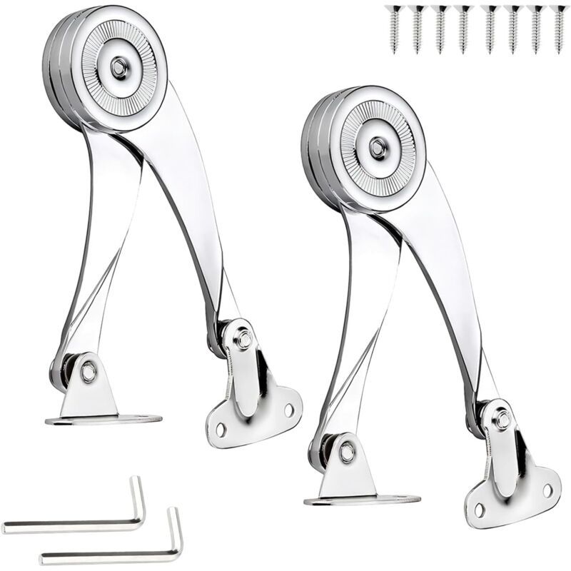 Lntyq Bisagra para puerta de armario, soporte de acero inoxidable, bisagra ajustable para muebles, ángulo de apertura de 75°/90°/110°, con llave