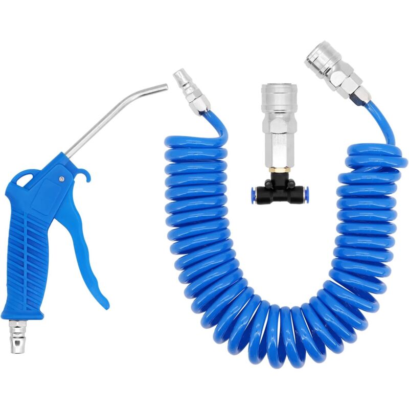 Lntyq - Bleu Soufflette à air Comprimé avec Tuyau de 5 Mètres Soufflette Air Duster pour Camion, Fourgonnette, Camion Lourd