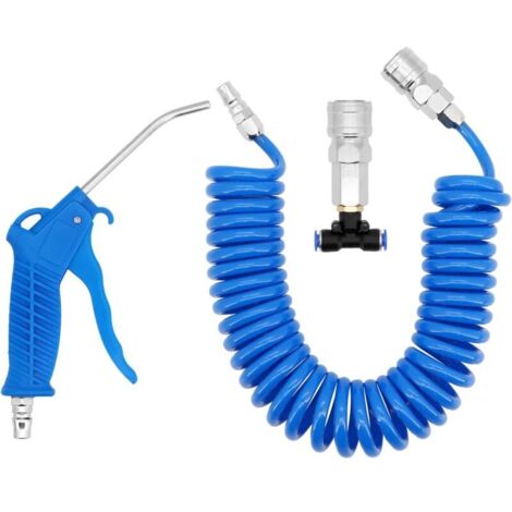 Lntyq Bleu Soufflette à air Comprimé avec Tuyau de 5 Mètres Soufflette Air Duster pour Camion, Fourgonnette, Camion Lourd