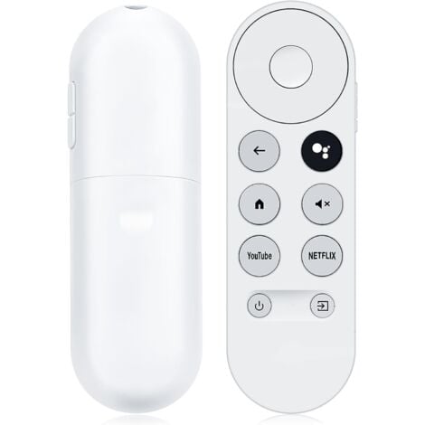 Lntyq Bluetooth-IR-Fernbedienung für Google Chromcast TV 2020 4K Snow G9N9N, Ersatz-Google-Fernbedienung mit Netflix- und Youtube-Tasten (nur Fernbedienung)