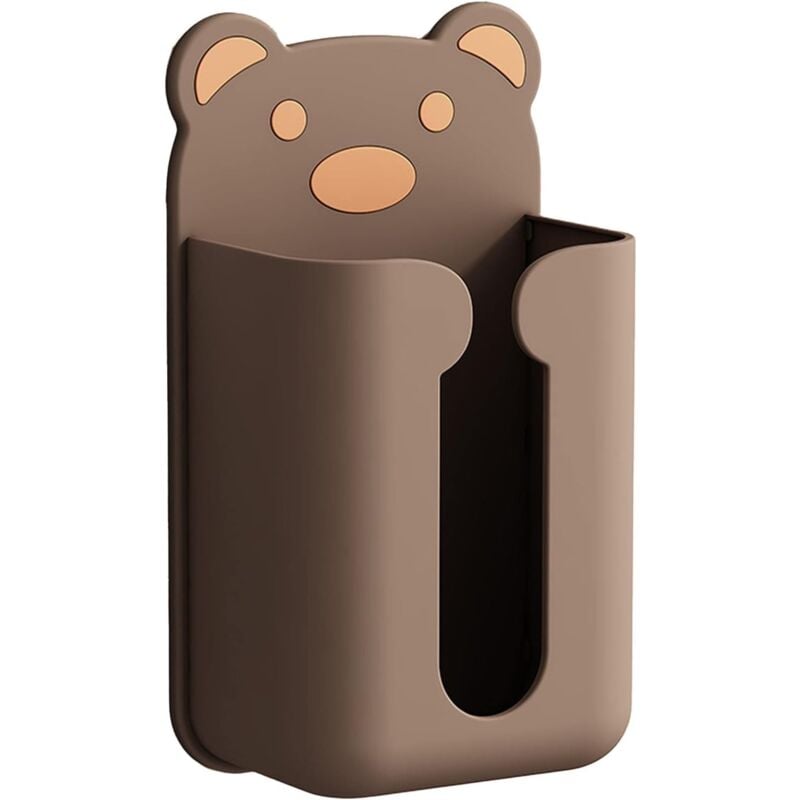 Boîte à Mouchoirs Boîte à Mouchoirs en Plastique Moderne Fixée au Mur Porte-Distributeur de Mouchoirs en Papier et Support de Sac Poubelle pour la