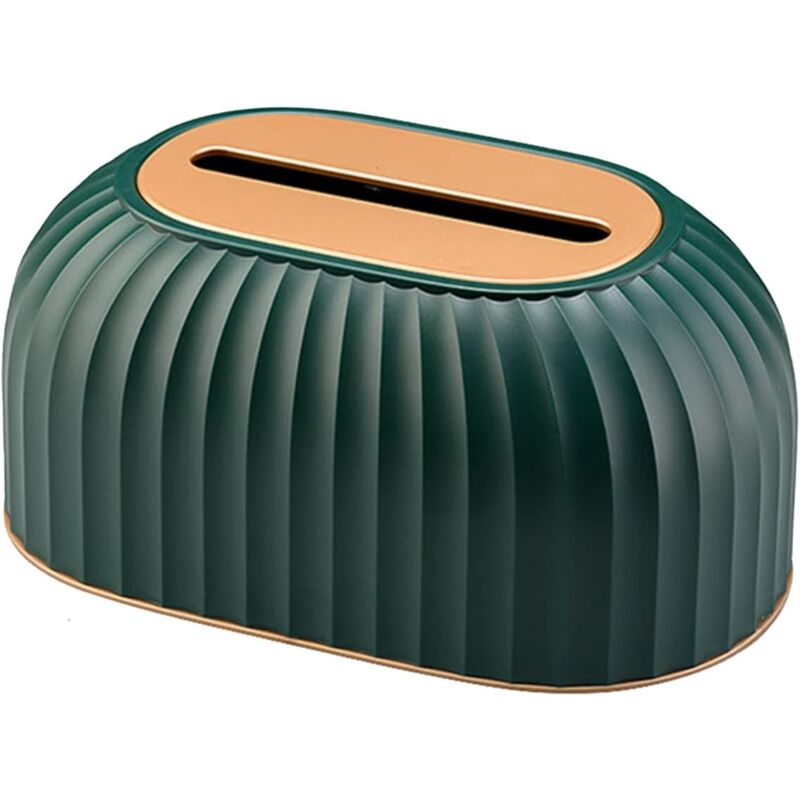 Boîte à mouchoirs en Plastique avec Couvercle, boîte à mouchoirs rayée, Distributeur de mouchoirs, Porte-mouchoirs décoratifs - Lntyq